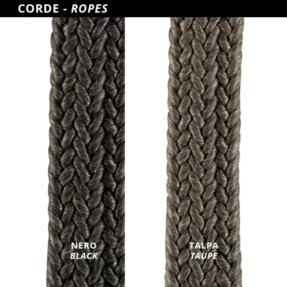 Fauteuil de jardin en acier et corde Made in Italy 2 pièces - Bronn Viadurini