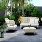 Chaise de jardin en aluminium et corde tressée - Asteria Viadurini