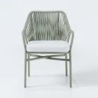Chaise de jardin en aluminium et corde tressée - Asteria Viadurini