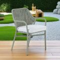 Chaise de jardin en aluminium et corde tressée - Asteria