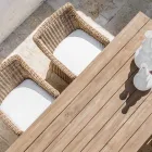 Fauteuil de jardin en tissage de fibres synthétiques Made in Italy - Tillie Viadurini