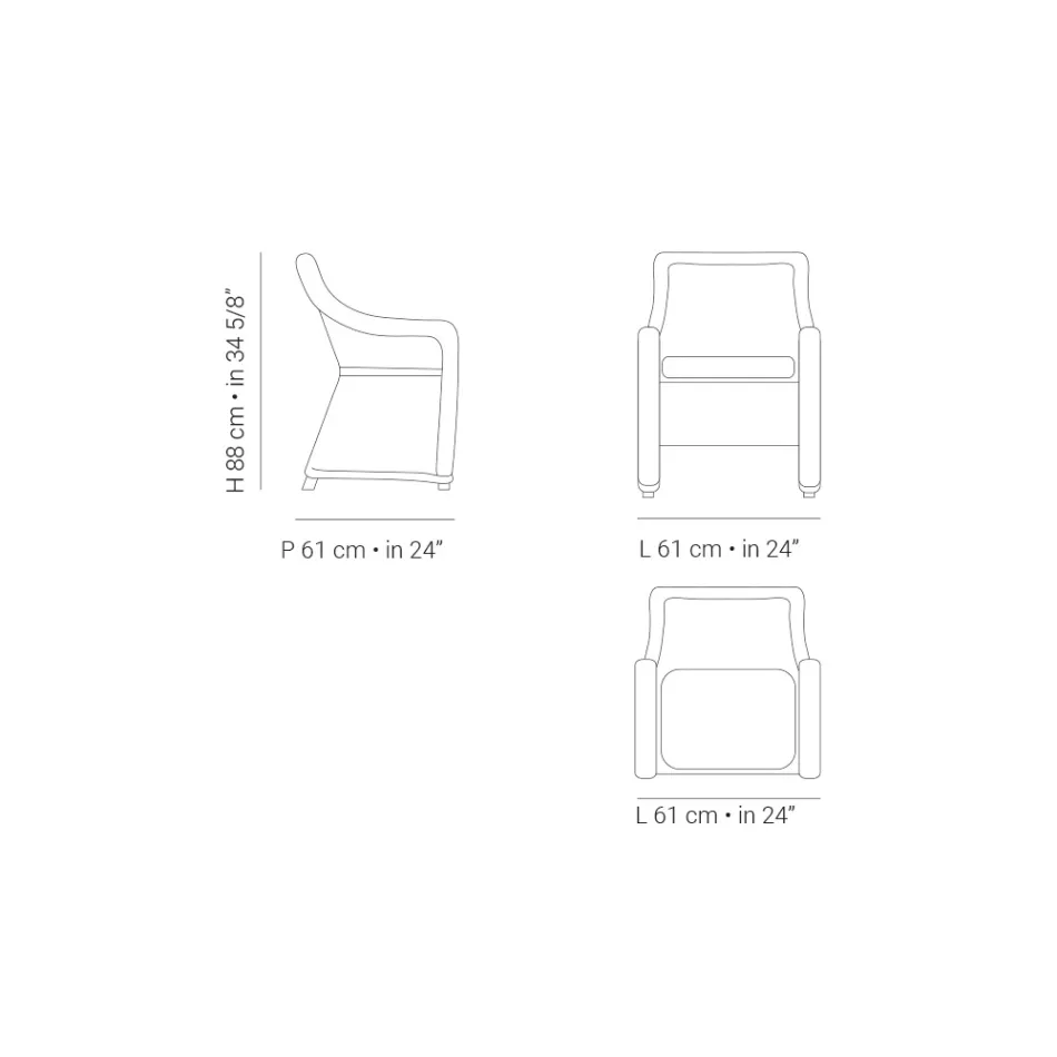 Fauteuil de jardin en tissage de fibres synthétiques Made in Italy - Tillie Viadurini