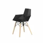 Fauteuil de salon design en polypropylène et bois - Faz Wood - Vondom Viadurini