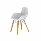 Fauteuil de salon design en polypropylène et bois - Faz Wood - Vondom Viadurini