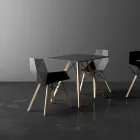 Fauteuil de salon design en polypropylène et bois - Faz Wood - Vondom Viadurini