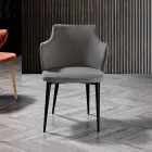 Fauteuil de Salon élégant en Tissu Coloré et Métal Noir - Duchesse Viadurini