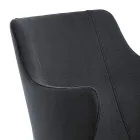 Fauteuil de Salon élégant en Tissu Coloré et Métal Noir - Duchesse Viadurini