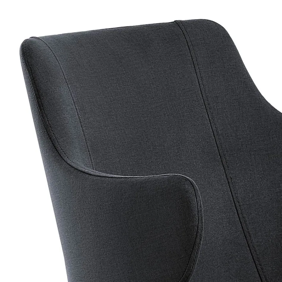 Fauteuil de Salon élégant en Tissu Coloré et Métal Noir - Duchesse Viadurini