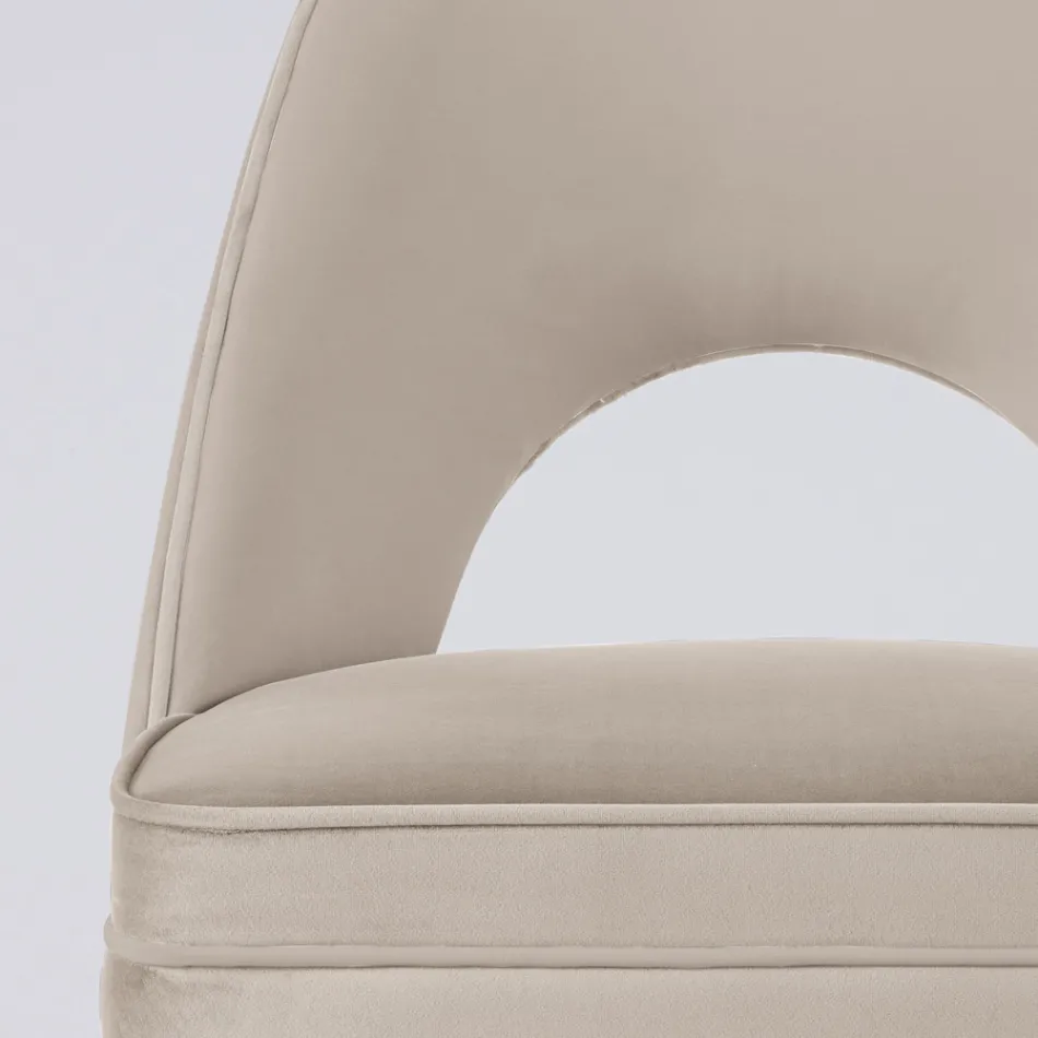 Fauteuil de salon en différents tissus avec coque en bois - Edgar Viadurini