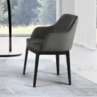 Fauteuil de salon en différents tissus et bois massif Made in Italy - Evy Viadurini