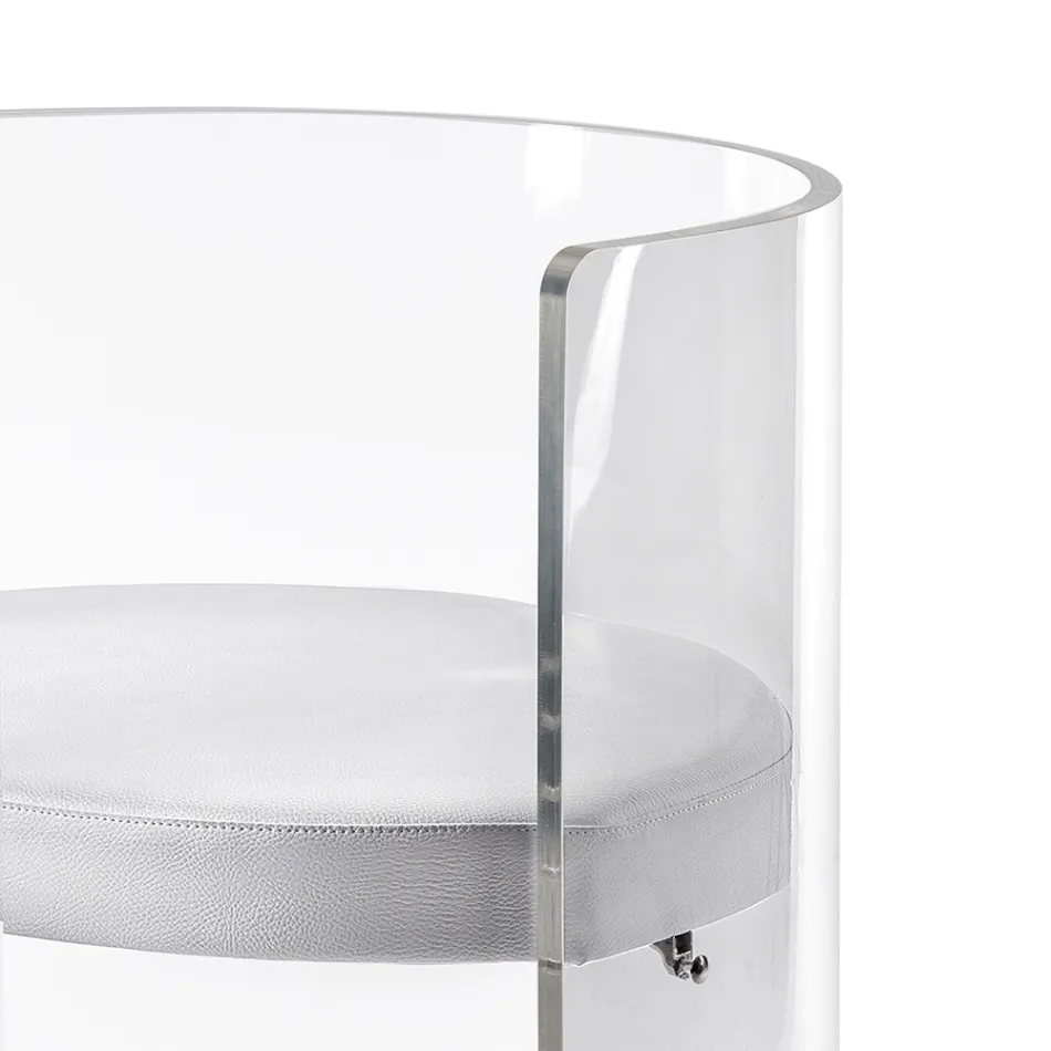 Fauteuil élégant en plexiglas transparent fabriqué en Italie - Rachele Viadurini
