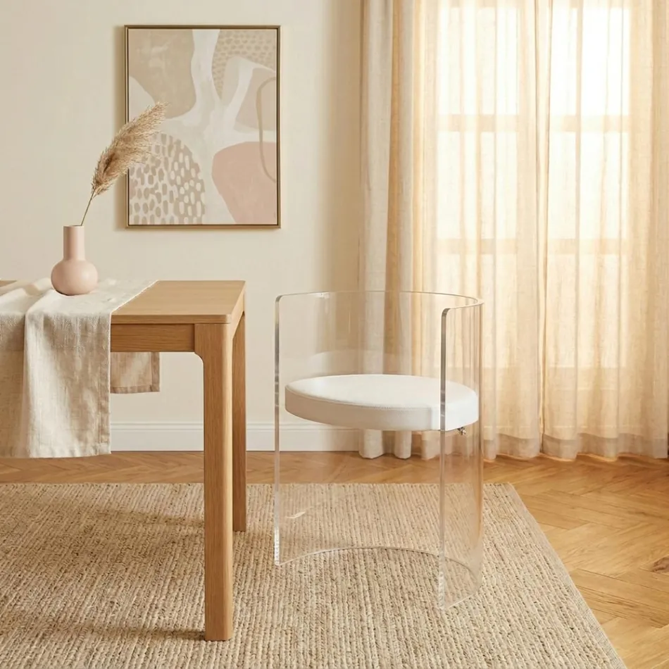 Fauteuil élégant en plexiglas transparent fabriqué en Italie - Rachele Viadurini