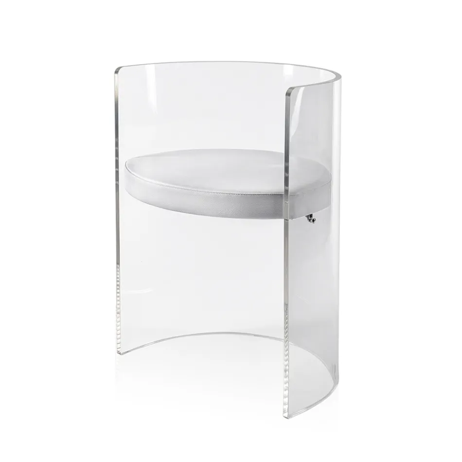 Fauteuil élégant en plexiglas transparent fabriqué en Italie - Rachele Viadurini