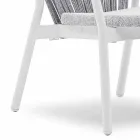 Fauteuil de jardin empilable en aluminium et tissu - Smart By Varaschin Viadurini