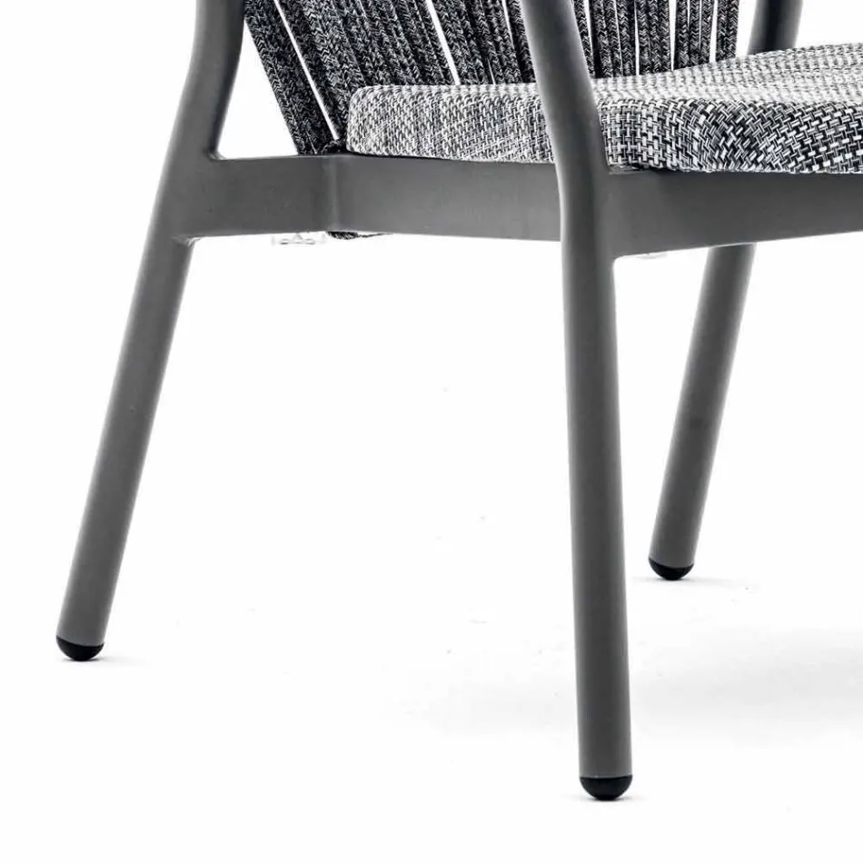 Fauteuil de jardin empilable en aluminium et tissu - Smart By Varaschin Viadurini