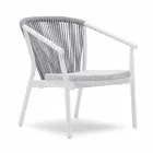 Fauteuil de jardin empilable en aluminium et tissu - Smart By Varaschin Viadurini