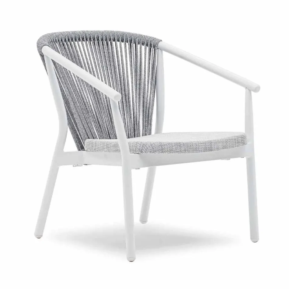 Fauteuil de jardin empilable en aluminium et tissu - Smart By Varaschin Viadurini