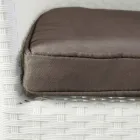 Chaise empilable en aluminium recouverte d'osier blanc - Bruma Viadurini