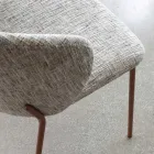 Fauteuil en métal et assise Neve Cashmere Made in Italy - Ivy Viadurini