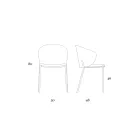 Fauteuil en métal et assise Neve Cashmere Made in Italy - Ivy Viadurini