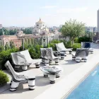 Fauteuil Lounge noir et blanc Slide Low Lita Anniversaire made Italy Viadurini