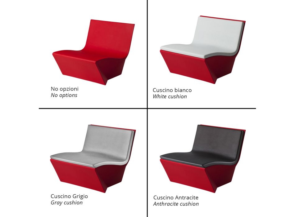 Fauteuil lounge au design moderne Slide Kami Ichi, fabriqué en Italie Viadurini