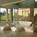 Fauteuil lounge au design moderne Slide Kami Ichi, fabriqué en Italie