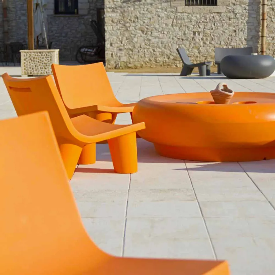 Chaise longue coulissante design Low Lita colorée fabriquée en Italie Viadurini