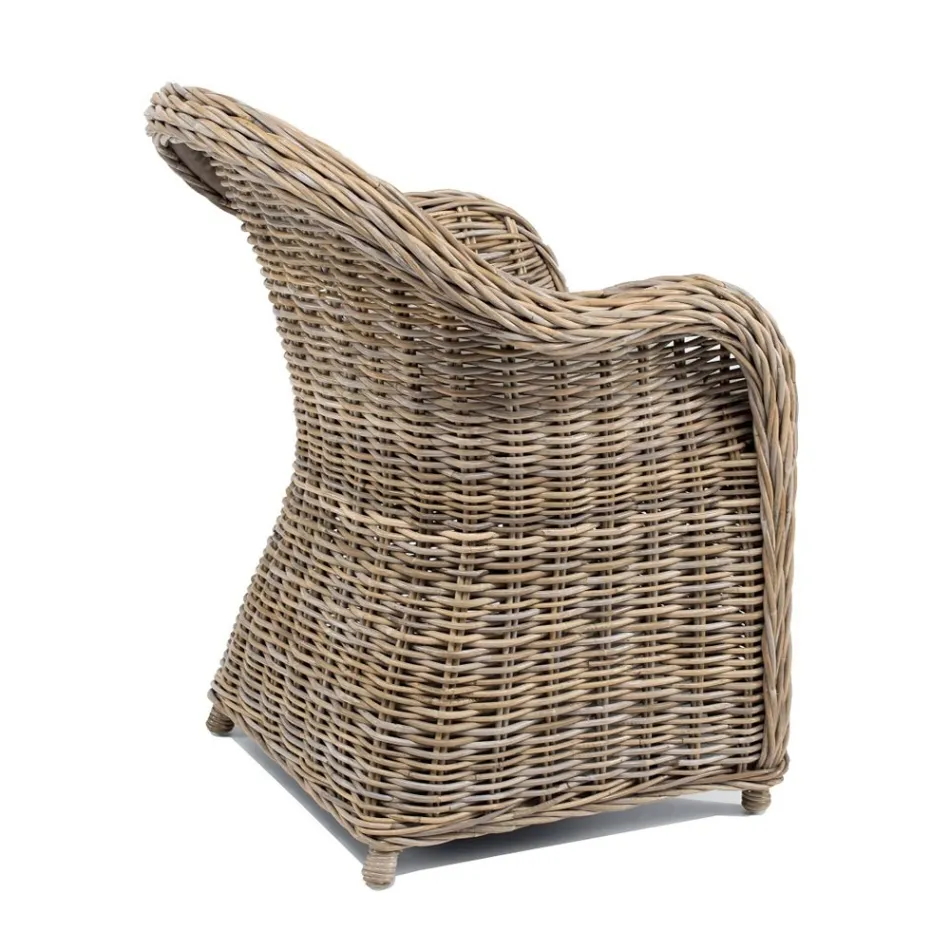 Fauteuil d'extérieur en Kubù avec coussin d'assise - Nazgul Viadurini