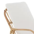 Fauteuil pour environnements intérieurs et extérieurs en rotin et coussin en coton - Jouer Viadurini