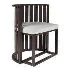 Fauteuil de salle à manger d'extérieur en aluminium et cordes design de luxe - Julie Viadurini