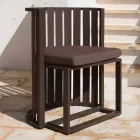 Fauteuil de salle à manger d'extérieur en aluminium et cordes design de luxe - Julie Viadurini