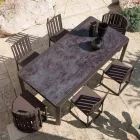 Fauteuil de salle à manger d'extérieur en aluminium et cordes design de luxe - Julie Viadurini