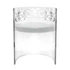 Fauteuil en plexiglas transparent avec assise rembourrée, fabriqué en Italie - Caelia Viadurini