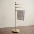 Porte-serviettes de salle de bain vintage en laiton à 3 bras – Brest Viadurini