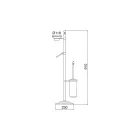 Porte-serviettes de sol avec porte-savon vintage en laiton et céramique - Rouen Viadurini