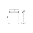 Porte-serviettes de sol en laiton style vintage fabriqué en Italie - Umaima Viadurini