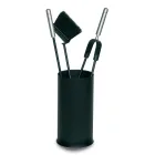 Porte-outils avec 3 outils d'entretien de cheminée Made in Italy - Cuscus Viadurini
