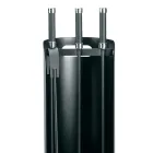 Porte-outils avec 3 outils de cheminée en métal fabriqués en Italie - Bazar Viadurini
