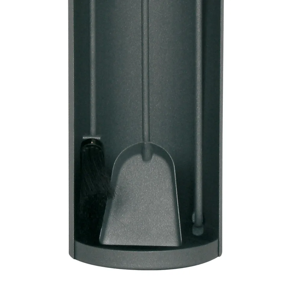 Porte-outils avec 3 outils de cheminée en métal fabriqués en Italie - Bazar Viadurini