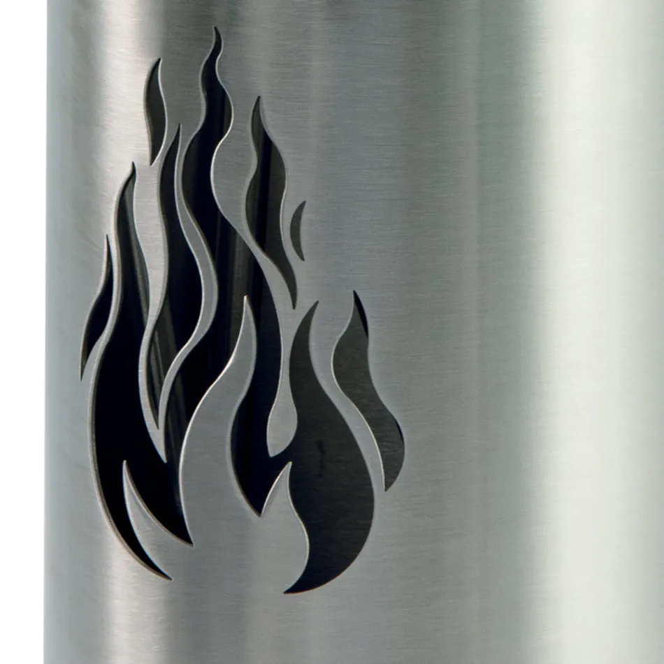 Porte-outils avec 4 accessoires en acier inoxydable et flamme fabriqué en Italie - Vita Viadurini