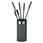 Porte-outils avec 4 accessoires de cheminée inclus Fabriqué en Italie - Serpent Viadurini