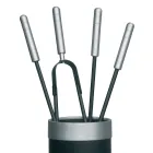 Porte-outils avec 4 accessoires de cheminée inclus Fabriqué en Italie - Serpent Viadurini