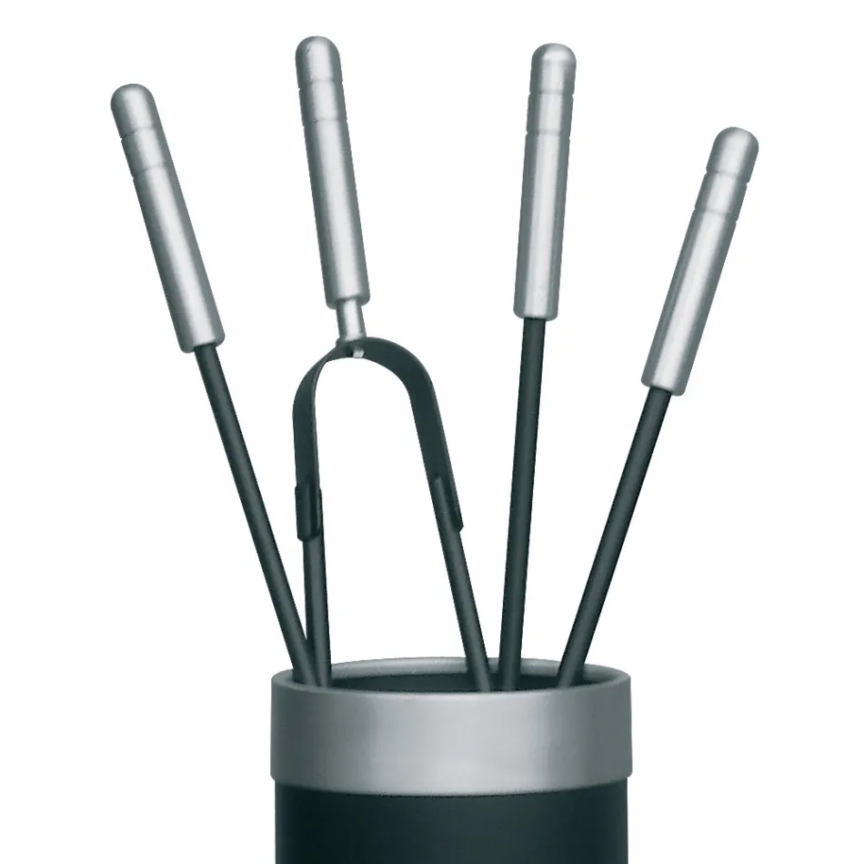 Porte-outils avec 4 accessoires de cheminée inclus Fabriqué en Italie - Serpent Viadurini