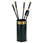 Porte-outils avec 4 accessoires de cheminée inclus Fabriqué en Italie - Serpent Viadurini