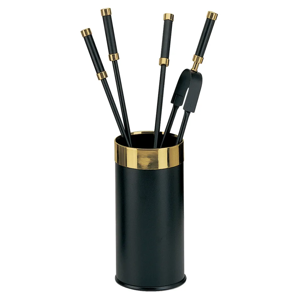 Porte-outils avec 4 accessoires de cheminée inclus Fabriqué en Italie - Serpent Viadurini