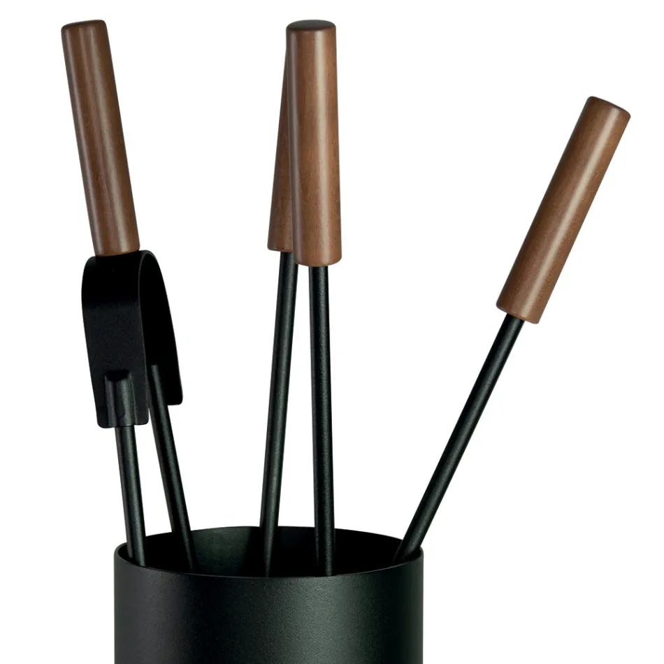 Porte-outils avec 4 outils d'entretien de cheminée fabriqués en Italie - Fakir Viadurini