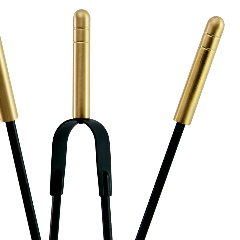 Porte-outils avec 4 outils d'entretien de cheminée fabriqués en Italie - Fakir Viadurini