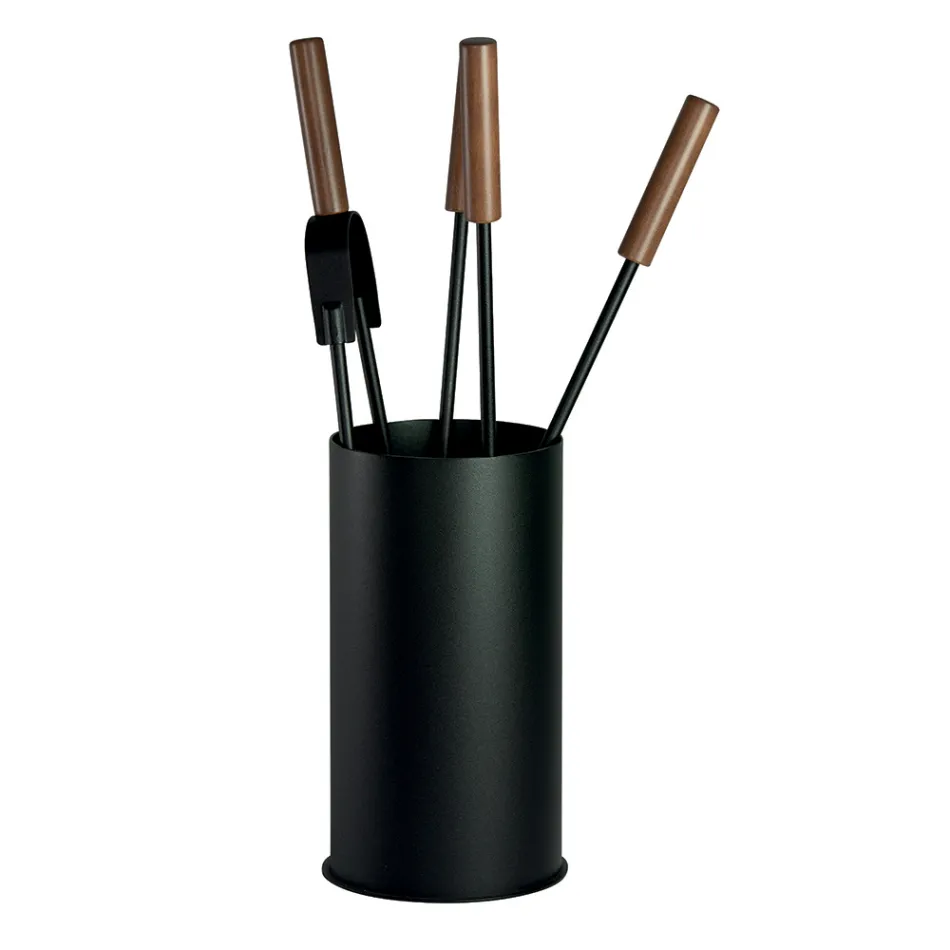 Porte-outils avec 4 outils d'entretien de cheminée fabriqués en Italie - Fakir Viadurini