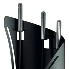 Porte-outils fixe avec 3 outils de cheminée fabriqués en Italie - Turban Viadurini
